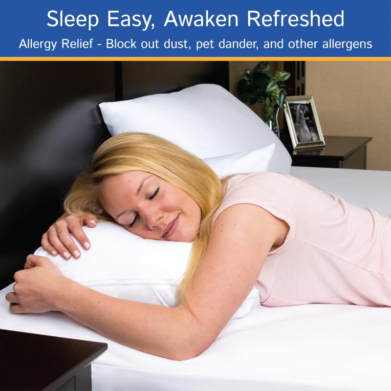 Four Seasons Essentials Twin Extra Long (XL) Mattress Protector Zippered Bed Bug Waterproof Encasement Hypoallergenic Premium Quality Cover Protects Against Dust Allergies White - Image 4